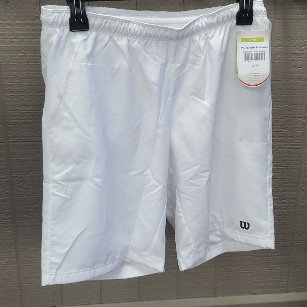 Boys White Wilson Shorts
